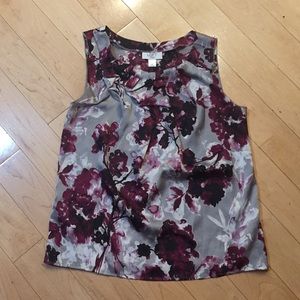 Floral silk sleeveless top XSP